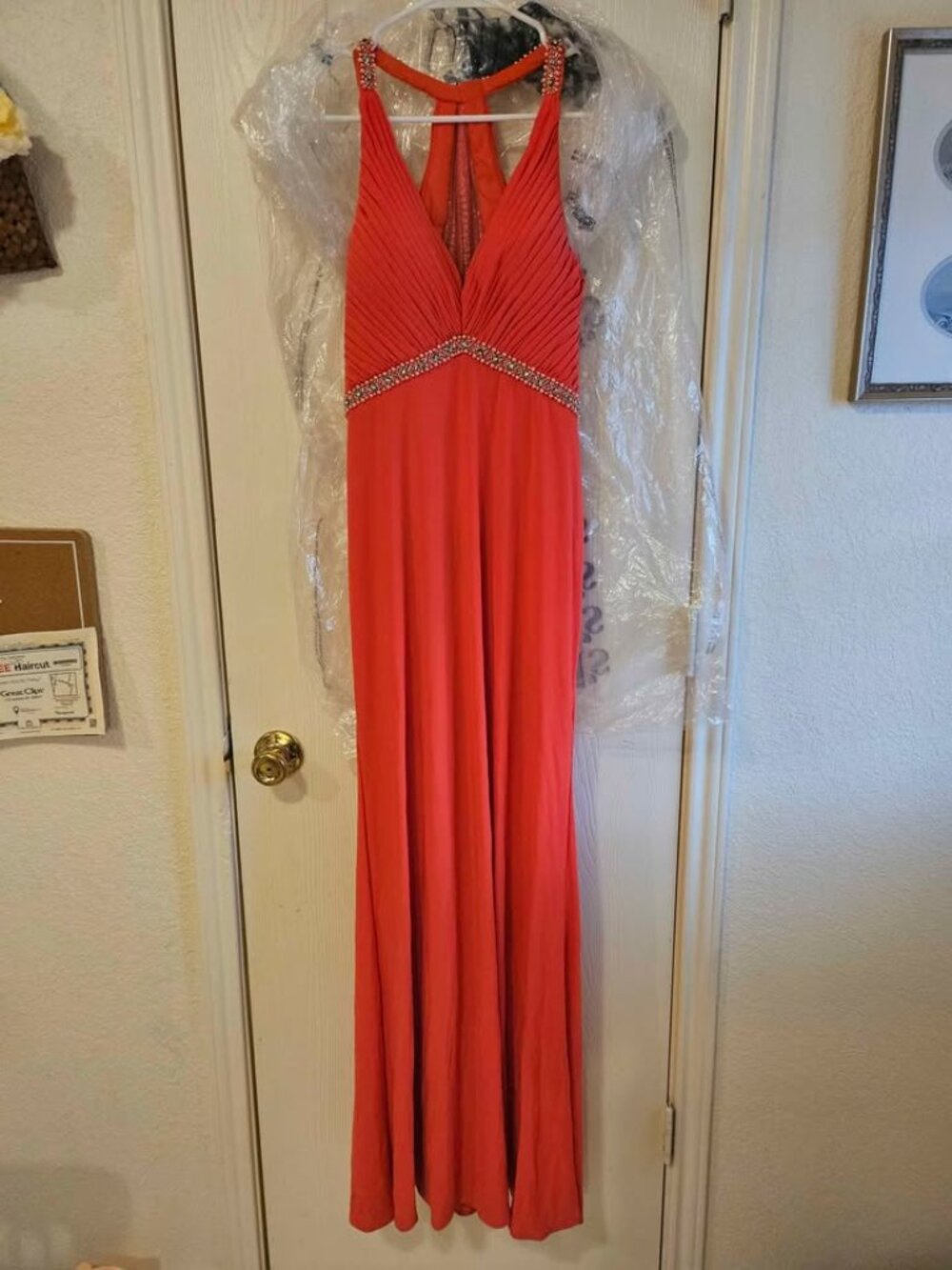 Red-orange sleeveless dress size 4